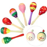 WSNDM 1 Paar Rasseln aus Holz, Rasseln Percussion Musical Zubehör, Maracas Eierschale Shaker Sand Hammer, Musik Instrument für Babys, für Kinder, Partys und Schulen (Zufällige Farbe)