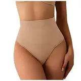 Body Damen Langarm Spitze Body Unterwäsche Nahtlose Taille Trainer Höschen Bauchgürtel Damen Flach (Beige, L)