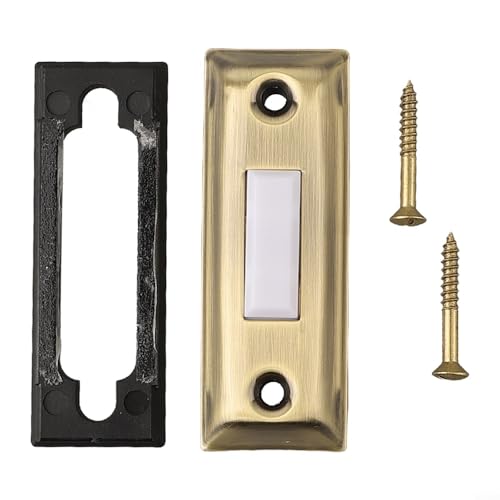 Einzigartiger Klingelknopf aus Metall mit antikem Messing-Finish, Retro-Beleuchtungsdesign