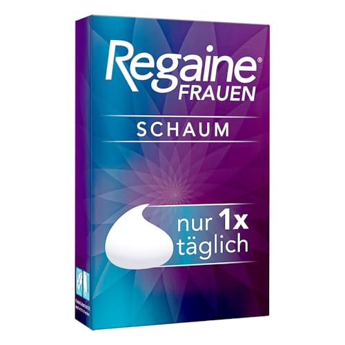REGAINE Frauen Schaum mit Minoxidil: Stoppt erblich bedingten Haarausfall bei Frauen und regt das Haarwachstum an, 4-Monatspackung, 2 x 60 g