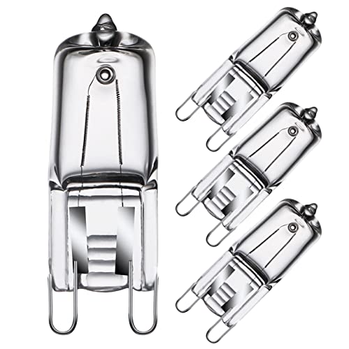 GMY Halogen G9 Backofenlampe 40W 230V G9 Backofen Glühbirne für Ofen- und Mikrowellenherd-Glühbirnenanwendungen 300°C Hitzetolerante Glühbirnen 4er-Pack Warmweiß