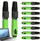 SC/APC Glasfaser-Schnellstecker – 10 Stück, Werkzeuglose Montage, Singlemode 9/125 Μm, Hochwertige Keramikferrule, Ideal Für FTTH, Heimnetzwerke, Rechenzentren, Professionelle Anwendungen, Zuverlässig