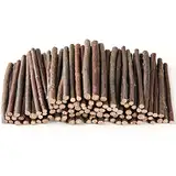 LAZACA Holzstäbchen zum Basteln Zweige Handwerk 50 Stück 10CM Log Sticks Natürliche Baumrinde Rustikale Wohnkultur DIY 0.5-0.8cm