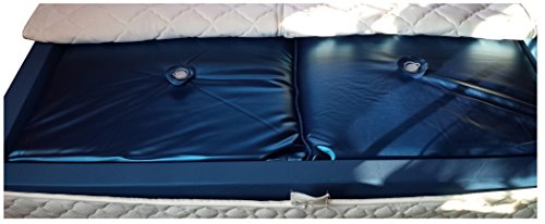 Mesamoll2® Matratze Wasserbett Softside 90x210cm in blau für Dual Wasserbetten 180x210cm Außenkante, Premium Wasserbettkern Softside (F6 100% Beruhigung)