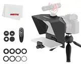 AMBITFUL Teleprompter Kit Portable Inscriber Handy Teleprompter Artefakt Video mit Fernbedienung für Handy und DSLR Aufnahme (Teleprompter + Stativ)