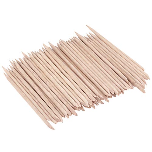 200 Stücke Orange Holz Sticks Nagel Häutchen Stick für Drücker Remover Maniküre Kunst Pediküre Nagelhautpflege