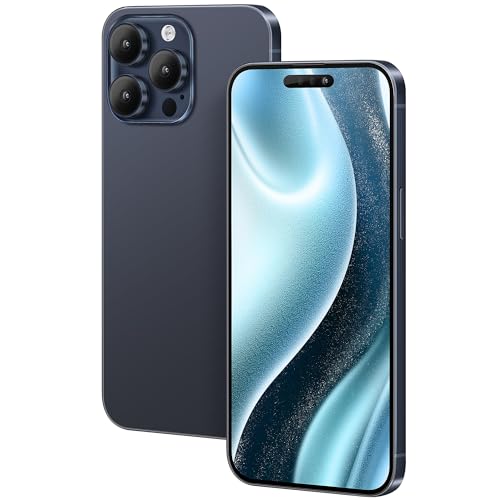 FufoneUS Anzeige gefälschte Spielzeug Handy Metallic Modell Nicht funktionierende Replik 1:1 Telefon für Phone 15 Pro Max gefälschte Spielzeug Handy (Fur 15 Pro Max Blau Farbbildschirm)