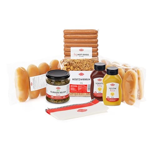 HOT DOG WORLD- Hot dog Set "American Style" (CLASSIC, 41-teiliges Set) für 12 Hot Dogs