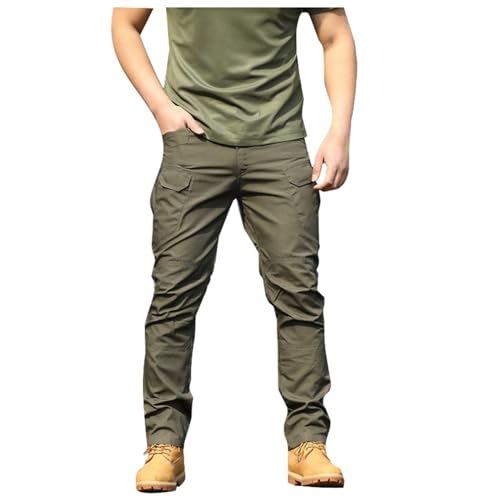 WKAYsIV Herren Sporthose Baggy Hosen Radhosen Herren Hosen Outdoor Elastische Lose Weiche Hosen Frühling Und Hosen Fitness Schlauch(Grün,XXL)