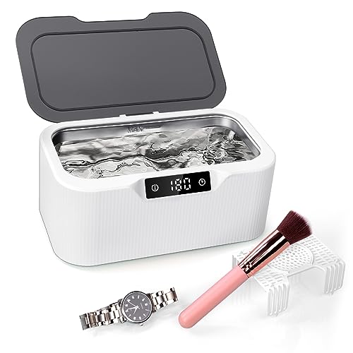 AMFUN Ultraschallreinigungsgerät, 45000Hz Professioneller Ultraschallreiniger mit 3 Zeitfunktionen, 500ML Ultraschall Brillenreinigungsgerät für Brillen Uhren Schmuck Ringe Zahnersatz