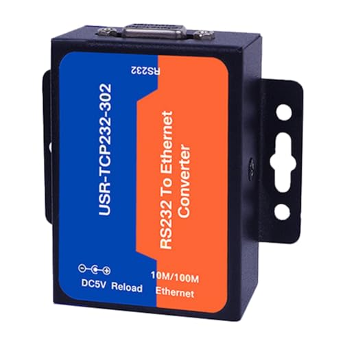 Hklshyd Ethernet Server -TCP232-302 RS232 zu Ethernet IP Server Ethernet Konverter UnterstüTzt DHCP/DNS
