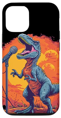 Hülle für iPhone 13 Pro Karaoke-Musikbühne mit lustigem Dinosaurier für Kostümfans