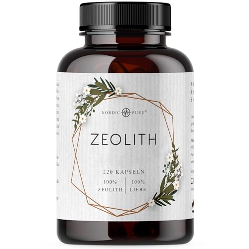 Zeolith-Kapseln von Nordic Pure | 220 Kapseln aus Zeolith mit 95% Klinoptilolith | Premium Qualität