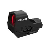 Holosun HS510C Offenes Reflex Rotpunktvisier, wechselbares 2MOA Punkt, 65MOA Kreis Absehen, Solarzelle, Picatinny Schiene, für Jagd, Sportschießen, Softair, open reflex red … - 70127430