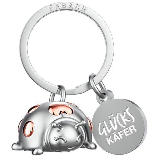 FABACH Marienkäfer Schlüsselanhänger Glücksbringer Marie - Marienkäfer Glücksbringer Viel Erfolg - Glücksbringer Auto - Geschenk Viel Glück