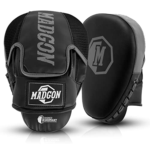 MADGON Premium Pratzen für optimale Schlagdämpfung, 1 Paar Boxpratzen für Boxen, Kampfsport, MMA, Kickboxen, Taekwondo