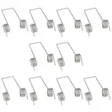 VGOL 10 Stück Doppelschenkelfeder 4-Spulen Torsionsfedern aus Vernickeltem Edelstahl 1 Mm X 8 Mm Mülleimer-Zubehör für Mülltonnen