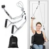 Schultertrainer Pulley für die Physiotherapie zu Hause,Schulter Physiotherapie Seilzug für Rehabilitation/Schulter Trainer,Über der Tür angebrachtes Flaschenzugsystem für Schulterübungen(Grau)