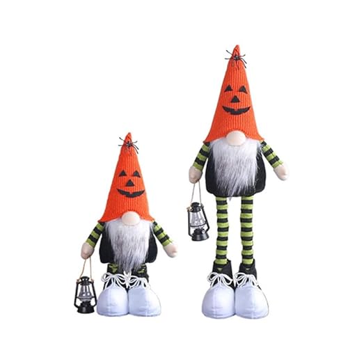 XINYIN Teleskop Bein Halloween GNOME Zwerge ohne Gesicht Dekoration für Haus Puppe Ornament Festival Haus Esstisch Multi-Level-Tablett Halloween Zwerge