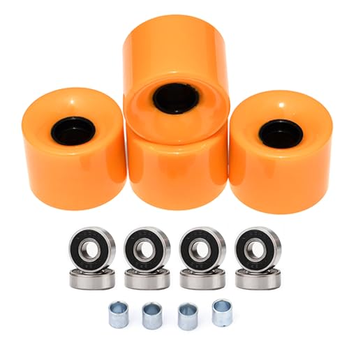 HDKEAN 4er-Pack Räder mit Kugellagern und Abstandshaltern, Straßenrad für Skateboards, Longboards, Rollen, Skateboard-Räder-Set