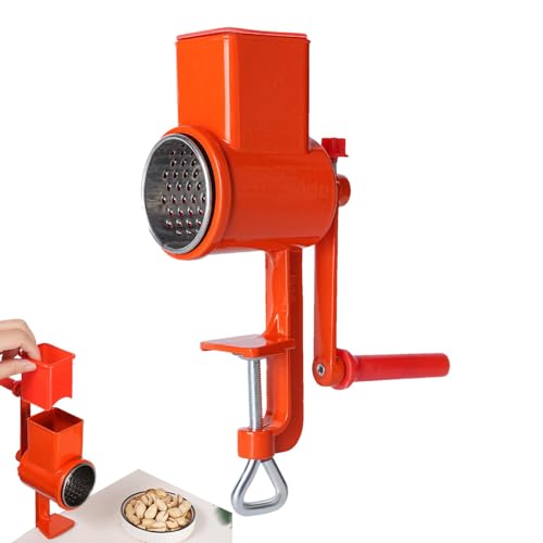Käsereibe, Körnermühle, Kurbelmühle, rotierende Käsereibe | Tragbares Nussmahlwerk, Küchengerät für Hafer, Gewürze, Pfeffer, Nüsse, Getreide, Mais und