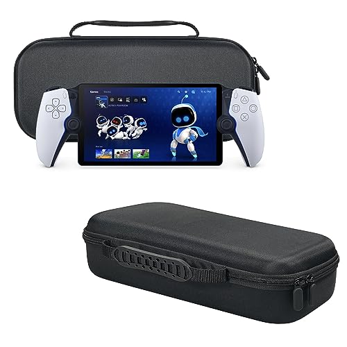 GMUJIAO Kompatibel mit Sony Playstation Portal für Schutzhülle,Travel Case Aufbewahrung,Handschlaufe Trage Tasche,Vollständiger Schutz/Stand-Schwarz