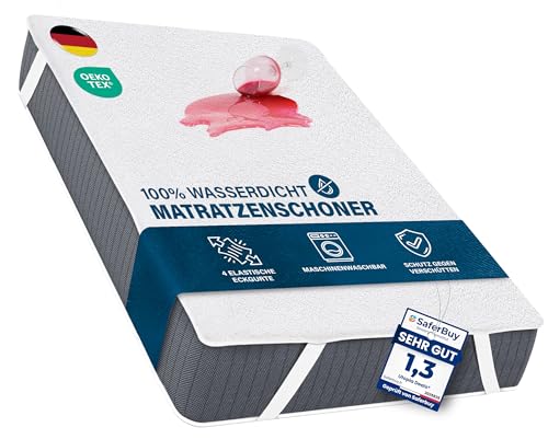 Utopia Bedding Matratzenschoner 160 x 200 cm Wasserdicht, Mit Elastisch Eckbändern, Oeko-TEX Zertifiziert Matratzenauflage Atmungsaktive, Matratzenschutz