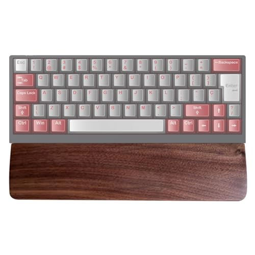 Tastaturgelistruhe - Solide Schwarze Walnuss -Handgelenkwache Für Bequemes Tippen | Ergonomische Handunterstützungspolster, Holzpalmenlastpad Für Büroschreibtisch, Laptop -Basis, Computer Works