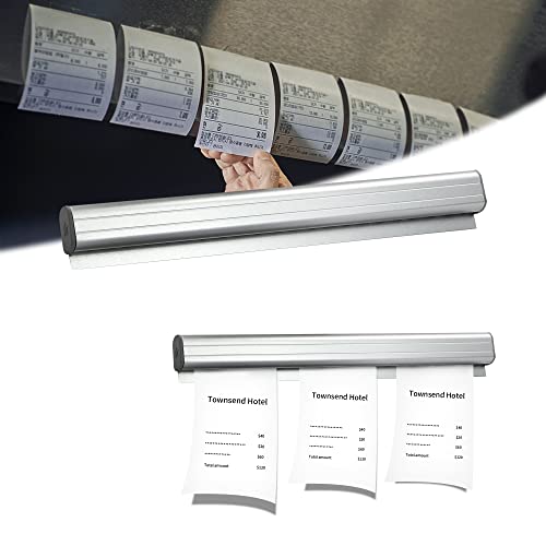 Bonschiene Bonleiste Gastronomie Bonhalter Notizleiste - Selbstklebend Aluminium Bestellhalter Klemmleiste Zettelhalter für Hold Orders, Küche Ticket, Bar, Büro, Bestellung, 30cm