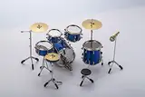 ALANO Mini Drum Modell Mini Drum Kit Ornament Musikinstrument Ornament Dekoration Geschenk (Blau)