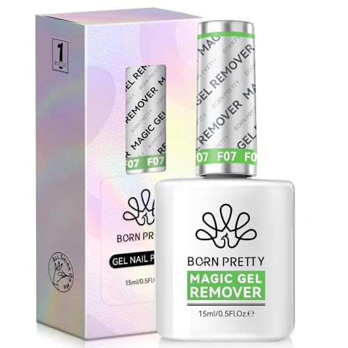 Born Pretty UV Nagellackentferner - 15ml Gelnägel UV Lack Gellack Entferner mit Verbesserter Sanfter Formel Schneller Einfacher Nail Polish Magic Remover in 3-5 Minuten Keine Folie Erforderlich