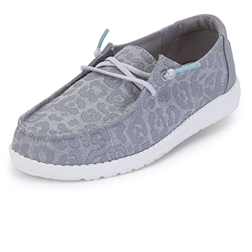 Hey Dude Wendy Girls – Leichter Komfort – Mokassin für Mädchen – Freizeitschuhe für Mädchen mit ergonomischer Memory-Schaum-Einlegesohle – entworfen in Italien, Cat Eye Grey, 38 EU