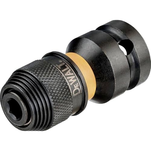 DEWALT Adapter Schlagschrauber 1/2 auf 1/4, Gelb/ Schwarz, 5.1 cm