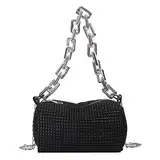 ARVALOLET Strass-Umhängetasche, glänzender Diamant, eleganter Zylinder, Damen-Kurier-Handtasche