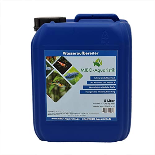 MIBO Wasseraufbereiter 5000 ml Kanister! Wasseraufbereitung ausreichend für 25.000 Liter Aquarium Wasser