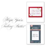 Spellbinders Copperplate Hope You're Feeling Better BetterPress Teller aus der Copperplate Happy Everything Sentiments Collection von Paul Antonio