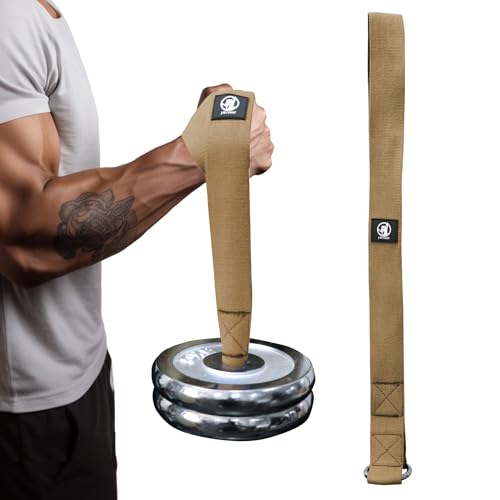 J Bryant Enhanted Arm Wrestling Training Loading Strap Geeignet für Handgelenk Unterarm und Bizeps Workouts Kompatibel mit 1 Zoll und 2 Zoll Barbell Plates Multifunktionale Home Gym Fitnessgeräte