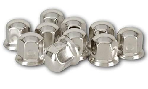 Hansen Styling Parts 10 Stück Universelle LKW Radmutterkappen 32mm Schlüsselweite Edelstahl