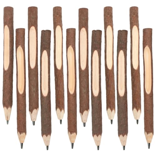 Capaneus 12 Stück Zweig Holzbleistifte, Holzfällerlook, Baum Bleistift, Kinder Mitgebsel, für Partygeschenk, Kindergeburtstagsgeschenk