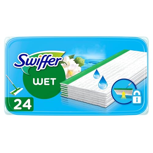 Swiffer Feuchte Bodentücher für den Bodenwischer mit Morning Fresh Duft 24 Tücher, Für eine schnelle und einfache Reinigung