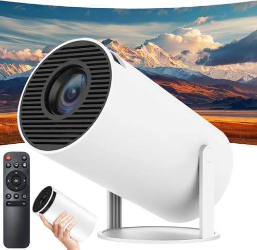 Mini-Projektor mit Bluetooth, 4K Support 130" Bildschirm Film Projektor mit Autofokus & Keystone, 5G+2.4G WiFi 6 Verbindung, 180° Drehbare Sicht für Home Kino, Laptop, Smartphone