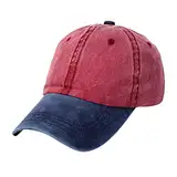 Nylon-Laufmütze, gewaschene Baumwolle, Baseballkappe, Herrenkappe, Frühling und Sommer, atmungsaktiv, Farbe, Außenhandel, Baseballkappe, elastisch, rot, One size