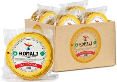Komali Tradicional Gelbe Maistortillas | 20 Stück | Ø 15 cm | 500g | Authentische Tortillas für Tacos, Quesadillas & mehr