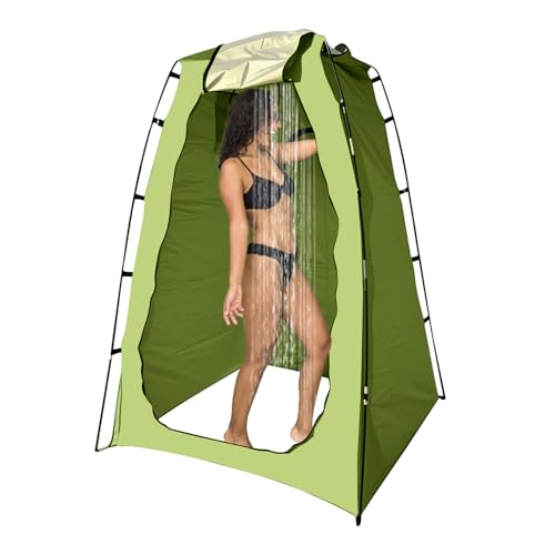 Tragbares Duschzelt - Multi -Use -Datenschutzkabine mit Belüftung und Lagerung, schnelles Setup -Design | Perfekt auf Campingplätzen, Wohnmobilparks, Strandtagen oder Garten im Freien im Freien Comfor