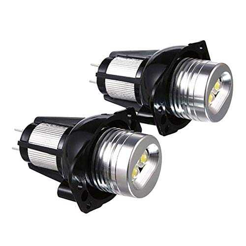 Angel Eyes,Angel Eye Halo LED Auto Lampenbirne 2 Stück E90 Angel Eyes Halo Ring LED Licht 6 Watt Marker Birne Xenon White for BMW Auto Lauflicht 2020