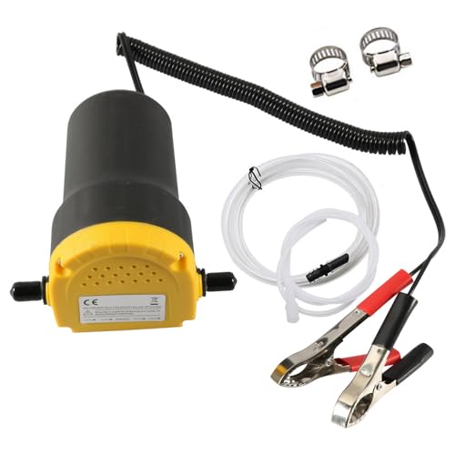 TONZACK 12V 60W Ölabsaugpumpe, Motorölpumpen Ölwechsel Pumpe Absaugpumpe Ölpumpe mit Schlauch, Kraftstoffpumpe Dieselpumpe für Öl und Diesel zum Auto & Motorrad