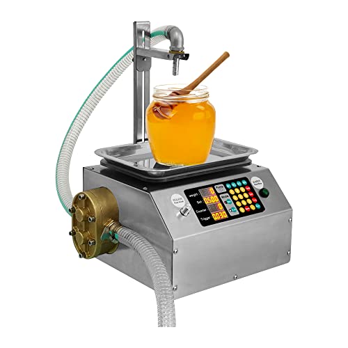 Flüssigabfüllmaschine, Honigabfüllmaschine Edelstahl Paste dickflüssig Abfüllmaschine 1-40Cm einstellbar zum Abfüllen von zähflüssigen Flüssigkeiten für Honig Öle Leime