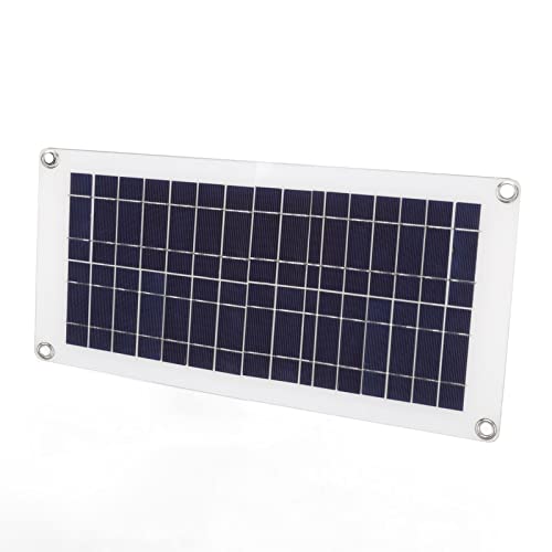 Solarzellenpanel, 20 X 43,5 cm, 18 V, 5 V, Tragbares, Abnehmbares Solarzellenpanel, Flexibles 10-W-Solarpanel-Ladegerät mit 2 USB-Ausgängen, Flutlicht und Sicherheitsbeleuchtung