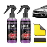 Turbo Shine Nexa, 2025 New Nexa Turbo Shine, 3 In 1 High Protection Quick Car Coating Spray, Easy To Use and Fast Drying (2 Set)