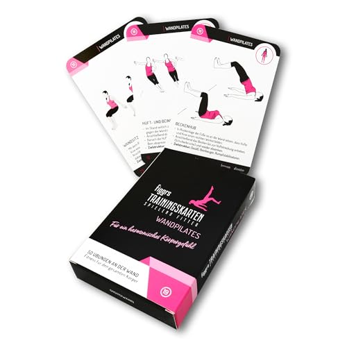 NEU: figgrs® Wandpilates - 57 Trainingskarten mit 50 Fitness Übungen für einen straffen und schönen Wohlfühl Körper